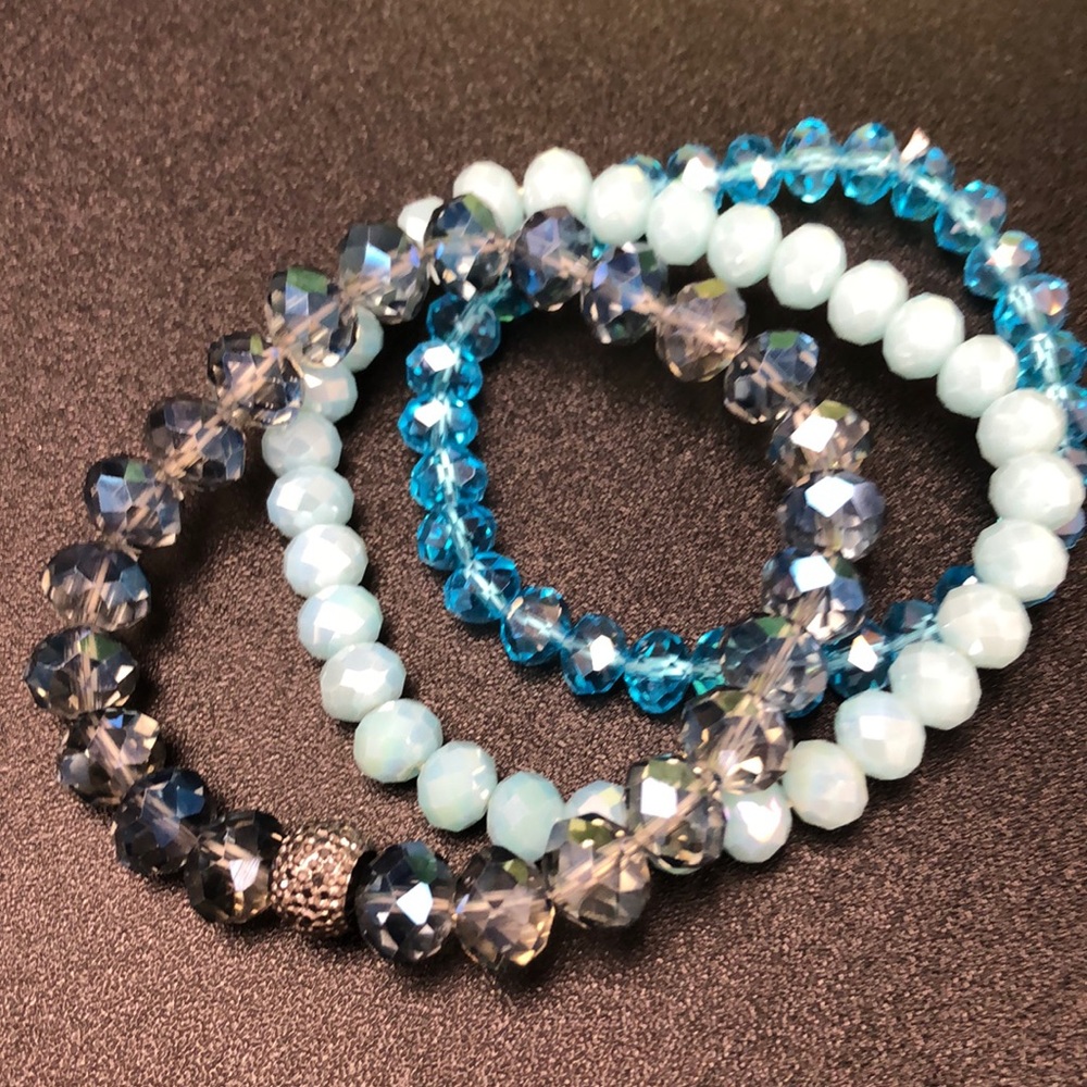 Glass beaded bracelets